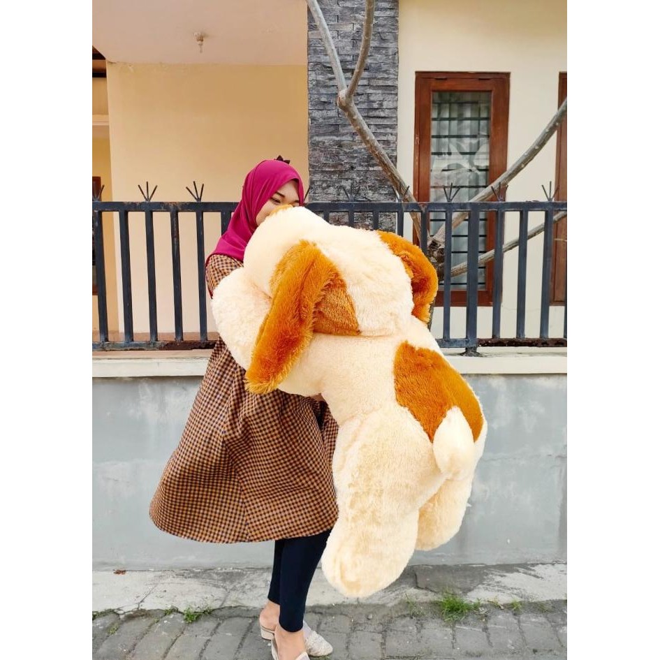 BONEKA ANJING GUVY JUMBO BESAR 1m 4kg LUCU GEMUK KUALITAS PREMIUM LUCU
