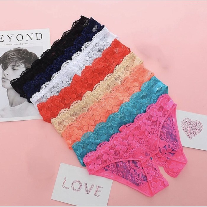 TERBAIK Celana Dalam Pita Renda Lingerie G String CD Wanita Remaja Kancut