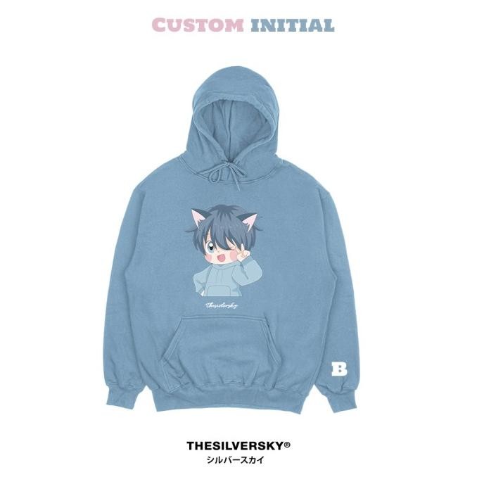 Diskon Thesilversky Hoodie Couple Chibi Anime Jumper Pullover Fashion 2024
