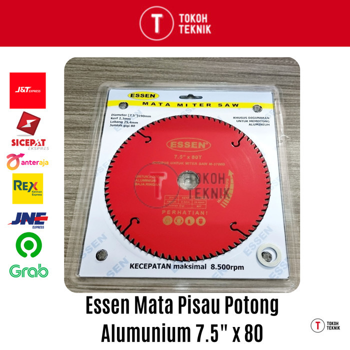 Essen Mata Pisau Potong Alumunium 7.5" x 80 T Saw Blade 7 Inch x 80 T