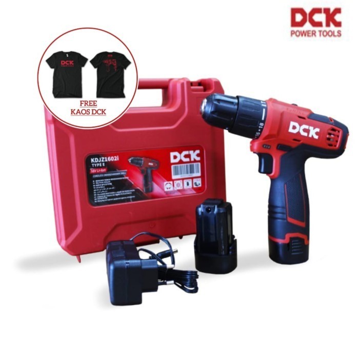 Cordless Drill DCK KDJZ1602i Bor Batere Battery 10MM 16V Reversible