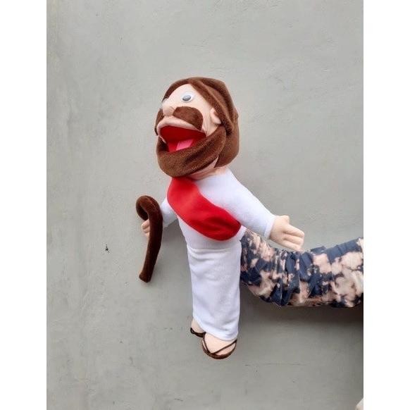 Boneka Tangan Muppet Yesus Mulut Gerak | Mainan Edukasi