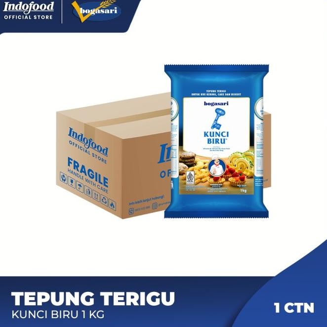 

1 Ctn - Tepung Terigu Kunci Biru 1 Kg Diskon
