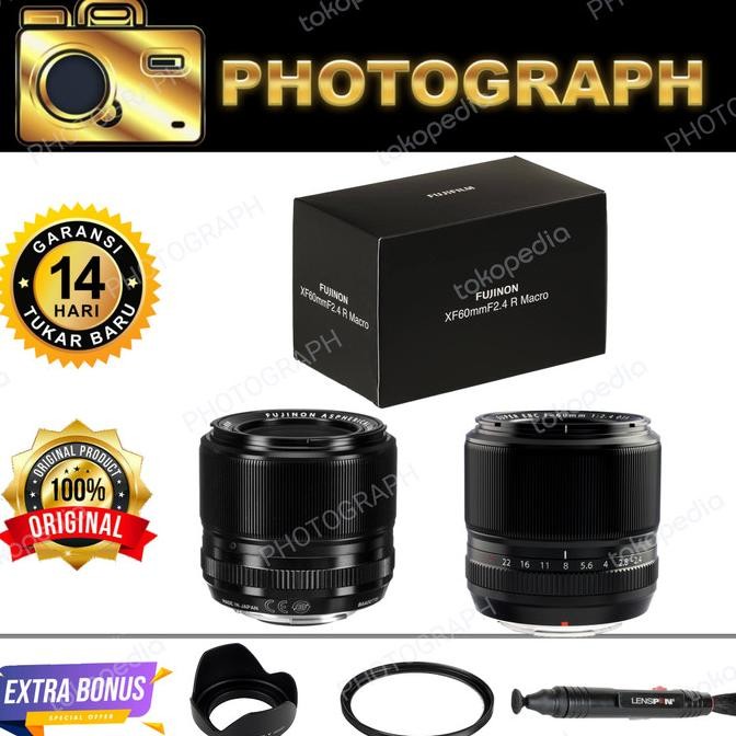 Fujifilm Xf 60Mm F/2.4 R Macro Lens / Lensa Fujifilm Xf 60Mm F2.4 R Original