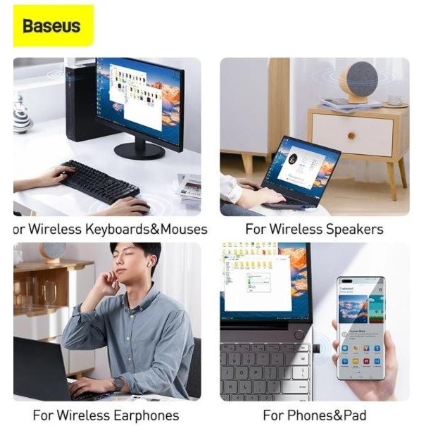 Baseus Mini Wireless Usb Dongle Bluetooth 5.0 Receiver Transmitter