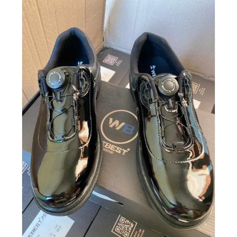 Sepatu Polisi Pdl Pdh Satpam Satpol Pp Tali Putar Merk Webest Pria Keren