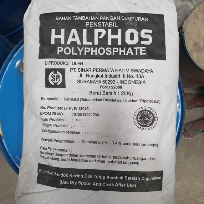 

Halphos Polyphosphate Pengenyal Makanan / Daging - 25 Kg New