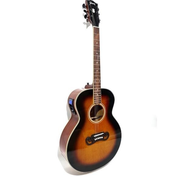 Gi Akustik Elektrik Merk Gibson Tipe J200 Jumbo Warna Sunburst Spruce Equalizer Tuner LC-PRENER