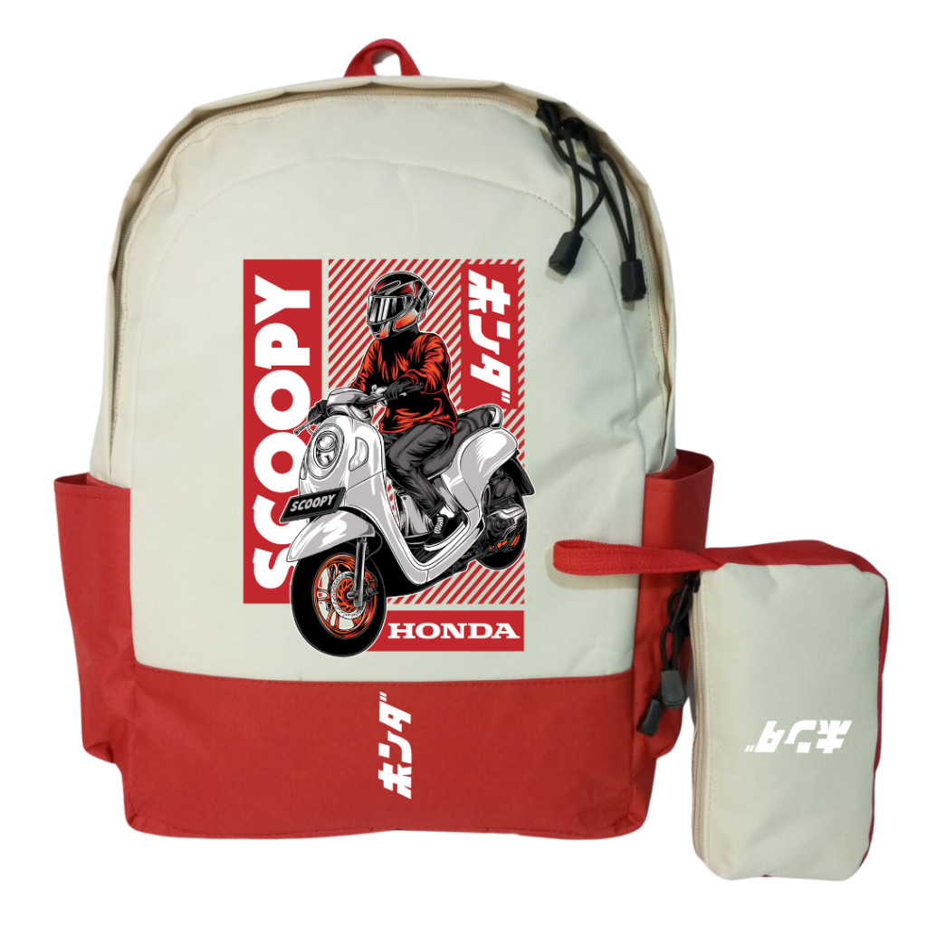 Tas Anak Motor | Laki Laki Perempuan | SD-TK | Karakter SCOOPY RIDER | mubaroqkids