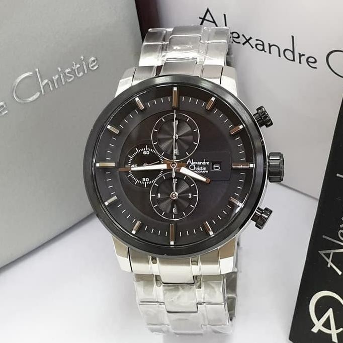 ALEXANDRE CHRISTIE AC6323 AC 6323 Silver JAM TANGAN PRIA