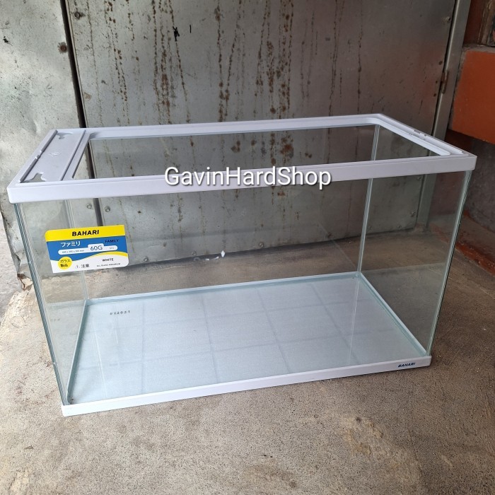 KK Koleksiii Aquarium akuarium Bahari 60 cm list putih khusus kurir gosend / grab