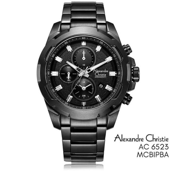 ALEXANDRE CHRISTIE AC6523 AC 6523 BLACK JAM TANGAN