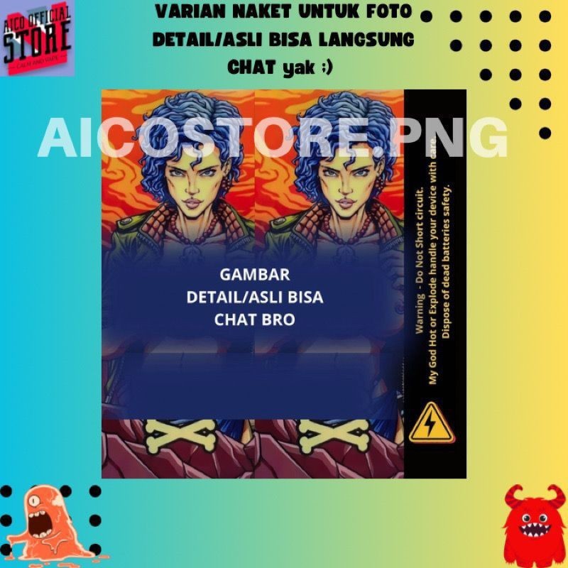 

Wrap* Markasdecal Pelindung Baterai Stiker Wrap 18650 Odb Nakeed Dan Anti Gores Skin Garksin CUSTOM Gratis (2pcs)