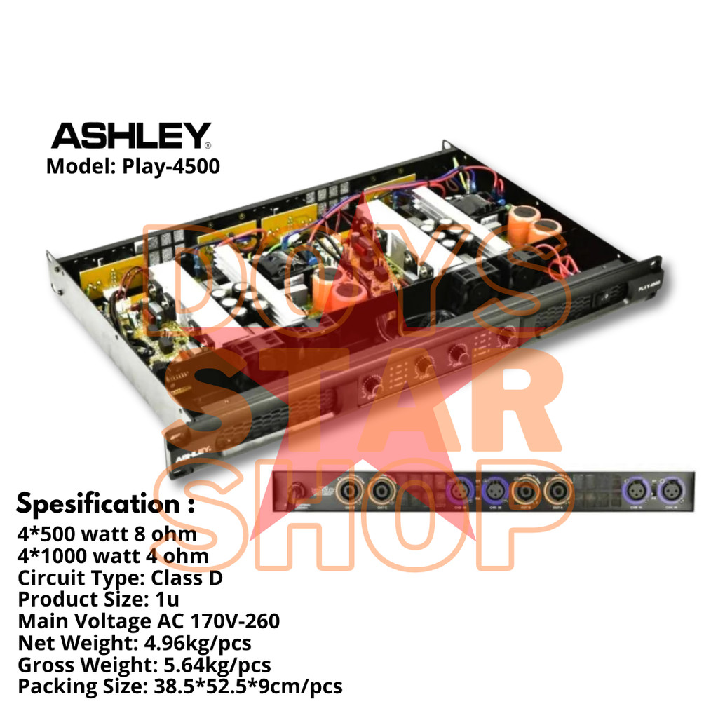 ORIGINAL POWER AMPLIFIER ASHLEY PLAY-4500