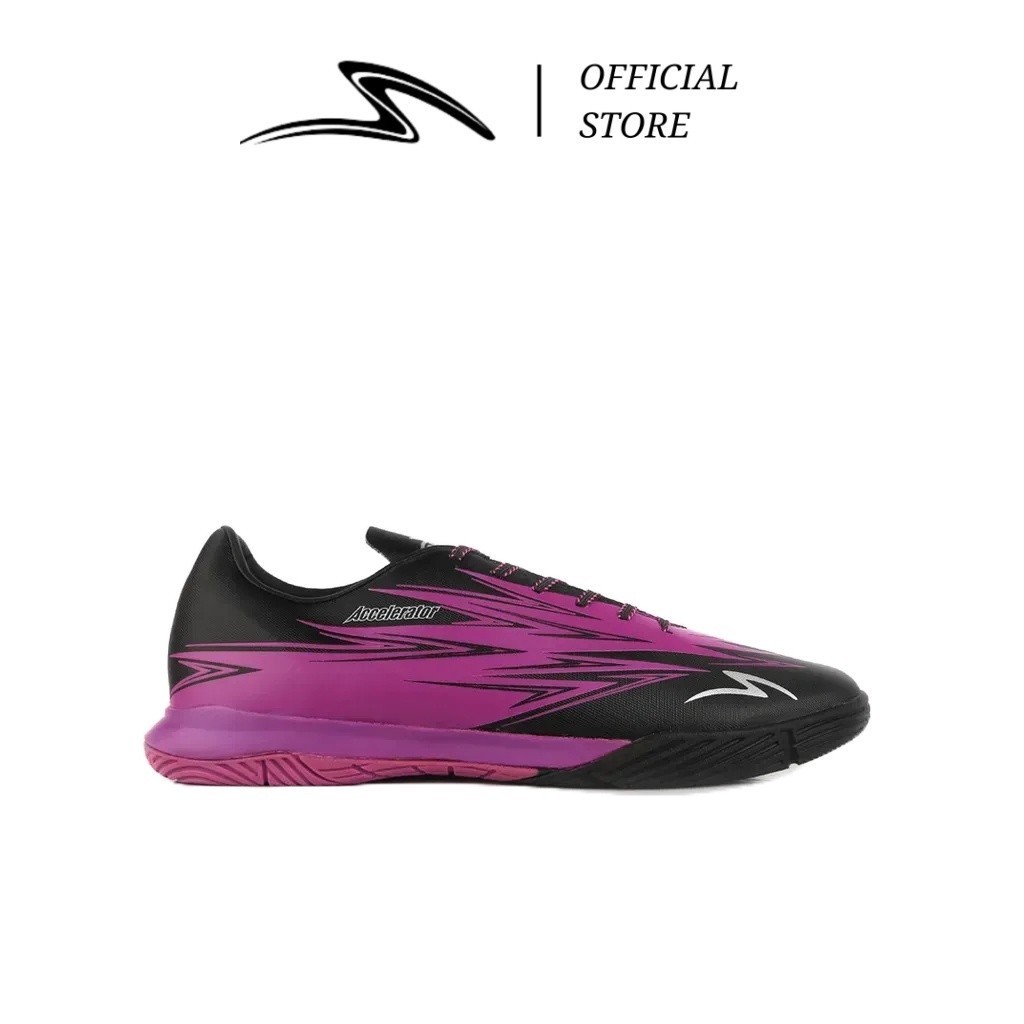 SPECS SEPATU  FUTSAL LIGHTSPEED 3 IN META CRUSH PACK JET BLACK PURPLE CRYPT SILVER SPE402101