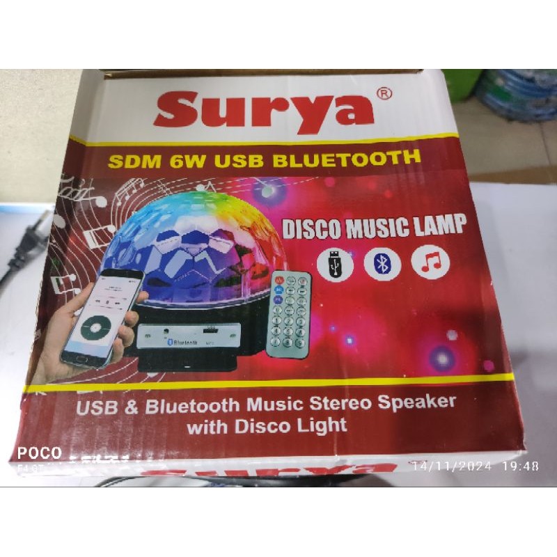 lampu disco musik bluetooth USB