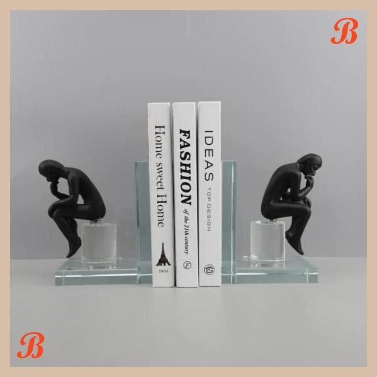 

| EB | PENYANGGA BUKU UNIK THINKING MAN / BOOKEND FIGURE SCULPTURE EB 2293
