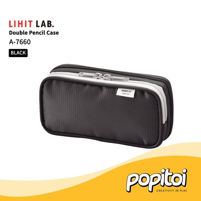 

TERMURAH - Lihit Lab A-7660 Double Pencil Case Small Tempat Kotak Pensil Mini