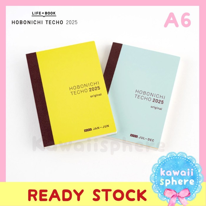 

Hobonichi Techo 2025 A6 Avec Set 2 Book (Jan-Jun , Jul-Dec) Hobonichi 2025 Ready Stock Handcarry