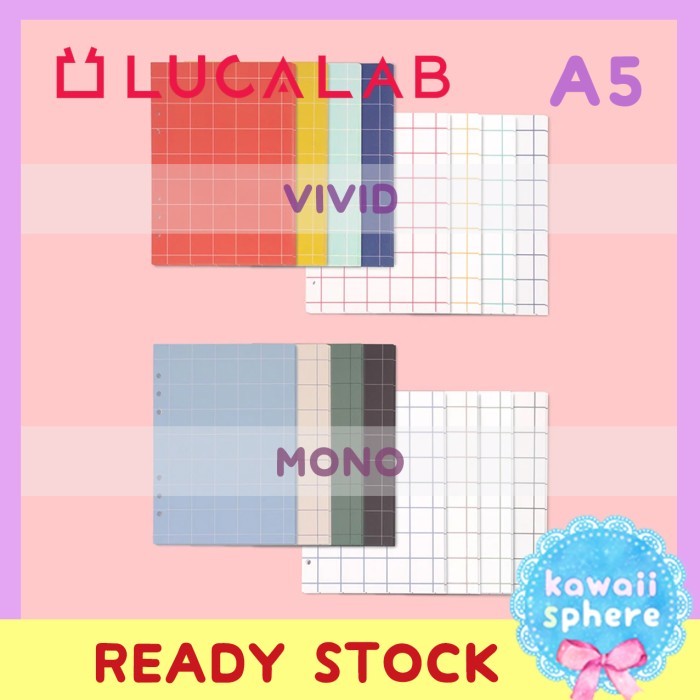 

Lucalab A5 Ring Binder Refill Tile Note Insert Ring binder 6-Holes