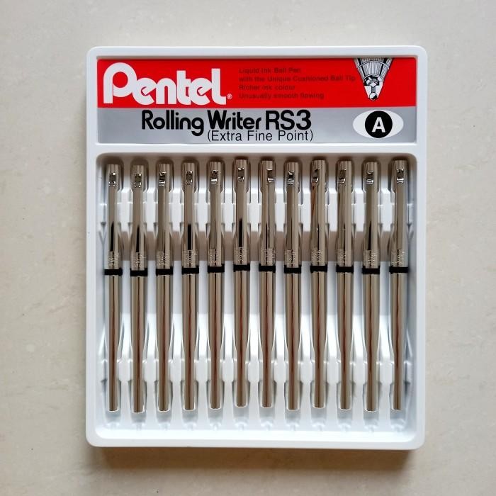 

Pena Pulpen Pen Tinta - Pentel Rolling Writer Rs3 Original Japan