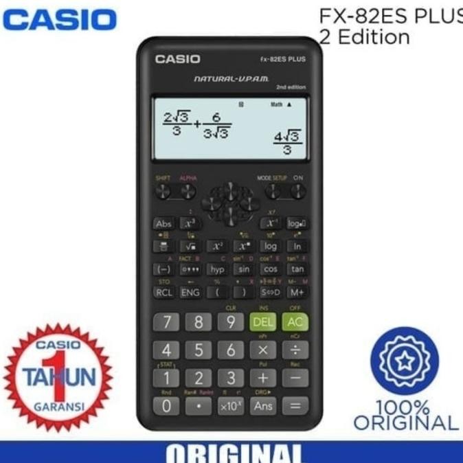 

TERSEDIA CASIO FX-82ES PLUS KALKULATOR ILMIAH / CALCULATOR SCIENTIFIC