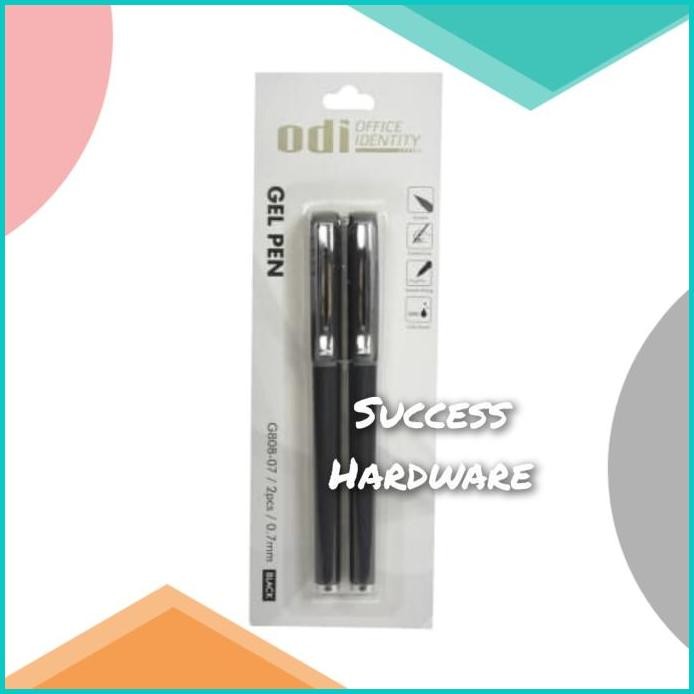 

ODI SET 2 PCS PEN GEL 0.7 MM - HITAM CAP GEL INK PEN 0.7MM BLK SET OF