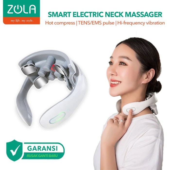 Cuci Gudang Zola Alat Terapi Pijat Leher Smart Electric Neck Massager Rechargeable