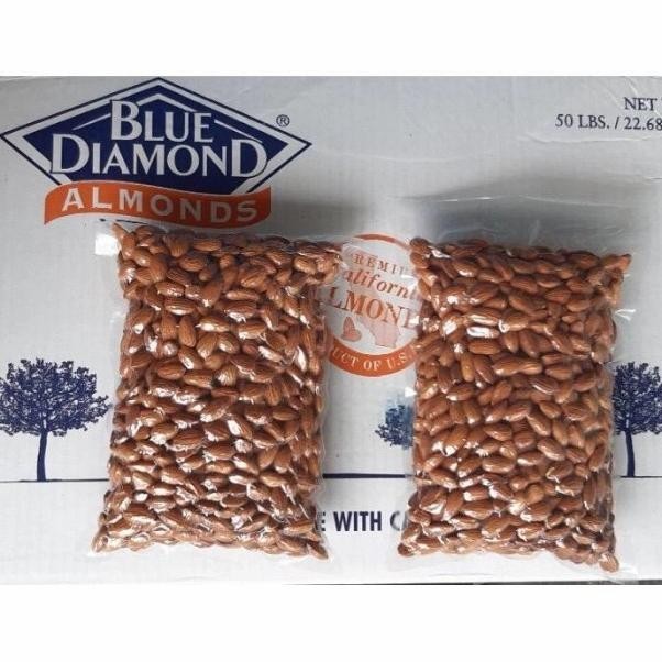 

Kacang Almond Mentah Kupas Utuh Raw Whole Blue Diamond 1Kg
