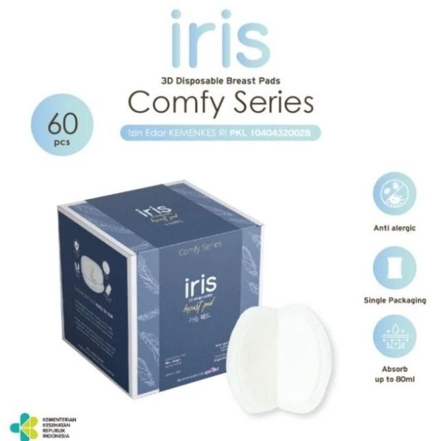 

Breast Pad Iris 60Pc Comfy Series Disposable | Bantalan Yerap Asi