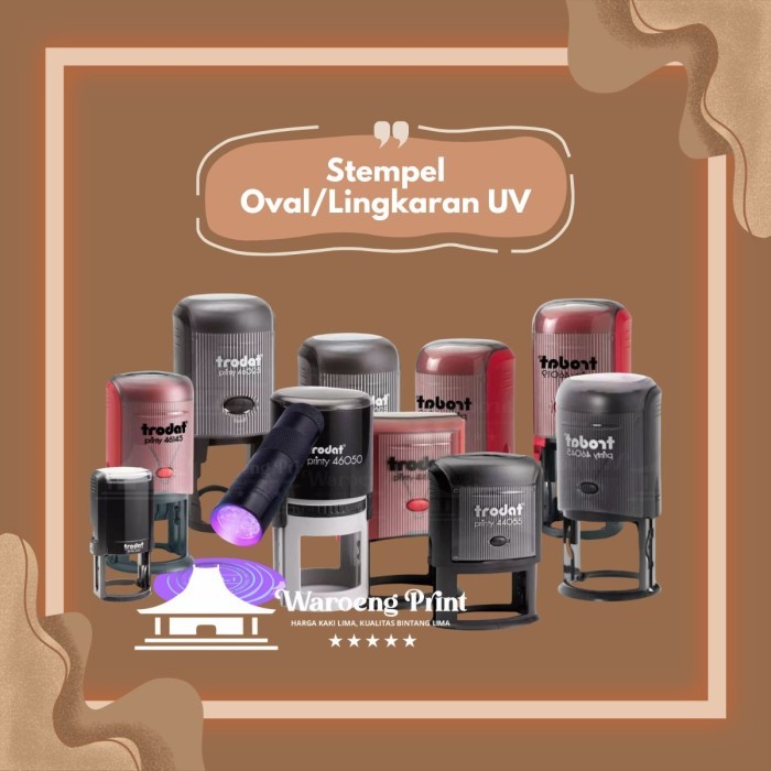 

STEMPEL OVAL STEMPEL BULAT TRODAT UV STEMPEL TINTA TAK TERLIHAT UV