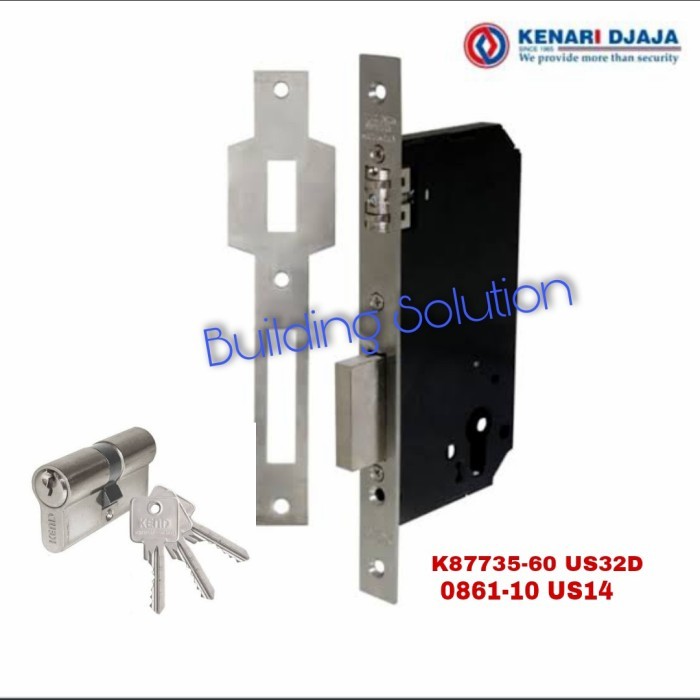 

Lockset Pelor Original KEND Body Lockcase K87738-60+Cylinder 08610-10