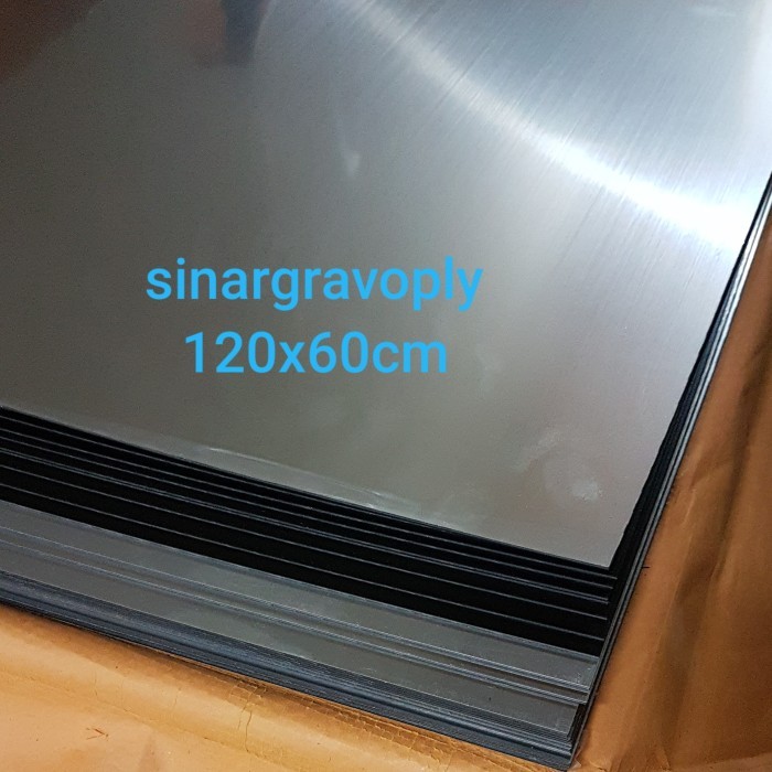 

gravoply silver teks hitam bahan gravir nametag dll 120x60cm tebal 1.5