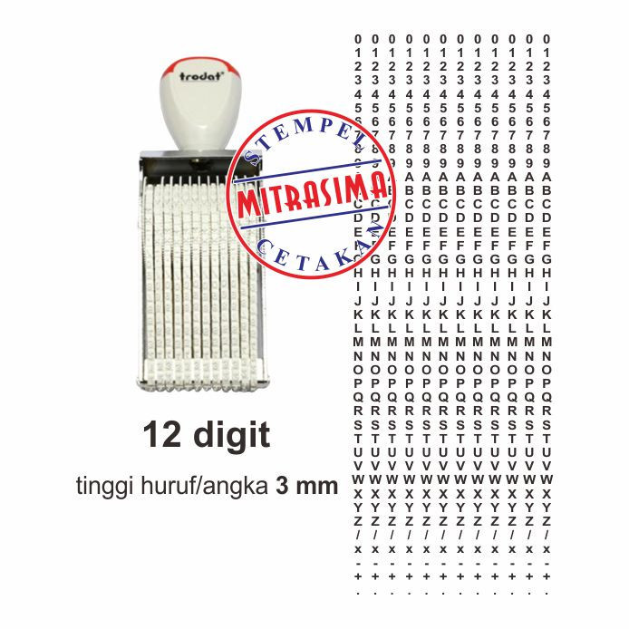 

Stempel Huruf dan Angka Merk Trodat (Trade Mark) buatan Austria