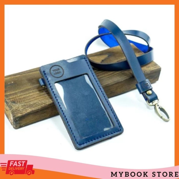 

Gantungan ID card holder name tag Kulit sapi asli COSTUM NAMA & LOGO