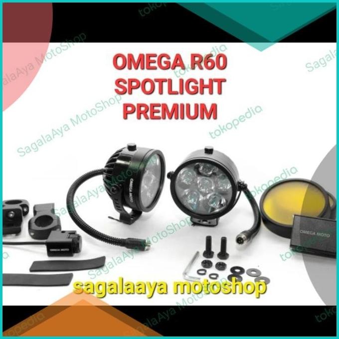 Lampu Sorot Omega Spotlight R60 High kabut touring BMW Versys Xmax KT