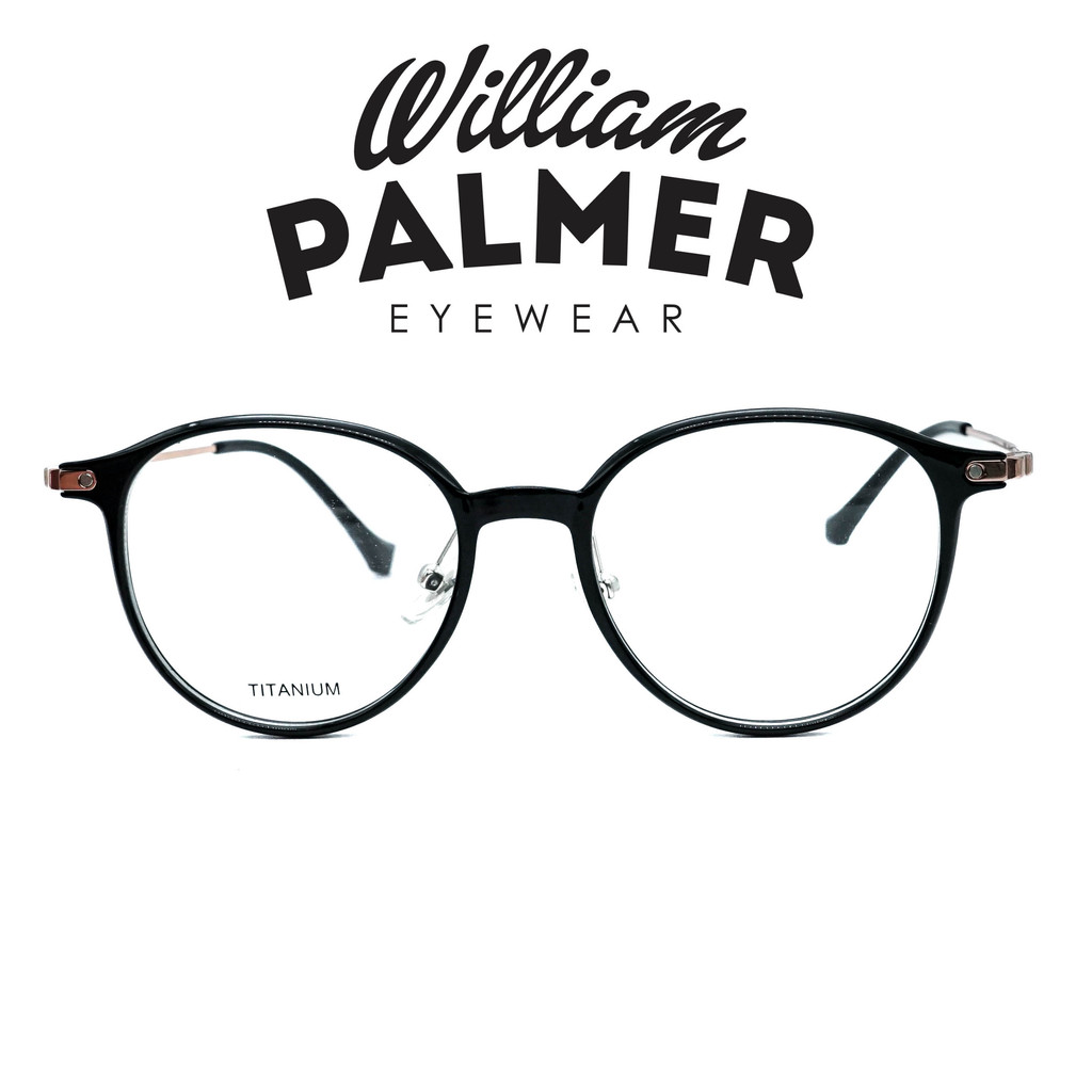 William Palmer Kacamata Pria Wanita Titanium 2553 C1 Black Gold