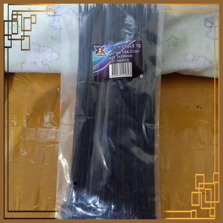 

[JA55] TALI TIS/KABEL TIS/CABLE TIS HITAM 20CM (3 X 200MM) ISI 100 PCS