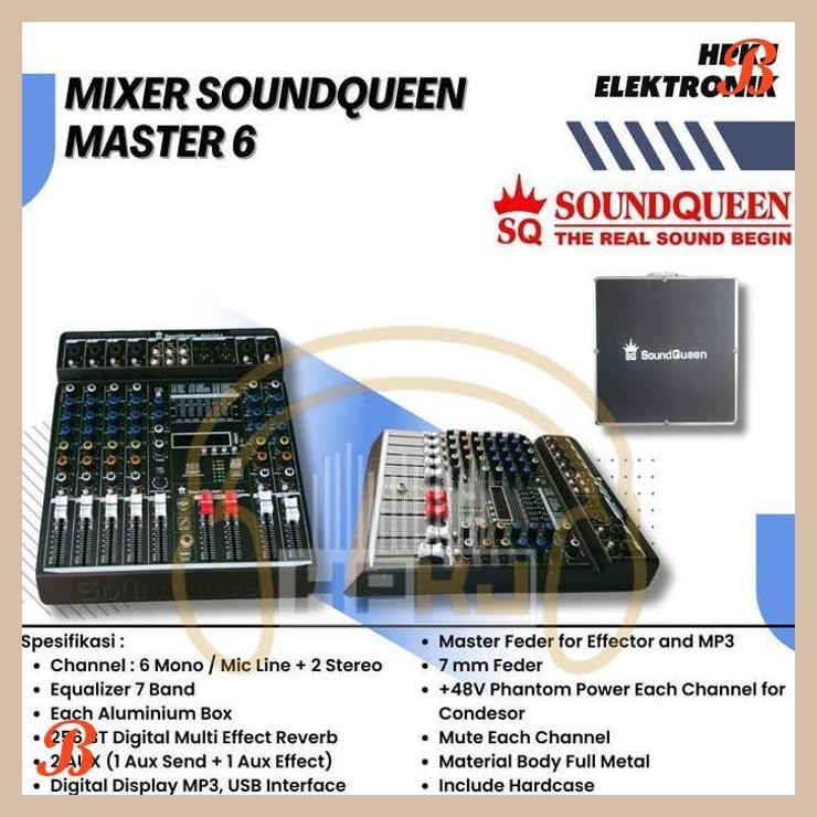 | HKJ | MIXER AUDIO SOUNDQUEEN MASTER 6 CHANNEL MIXER SOUNDQUEEN MASTER 6CH