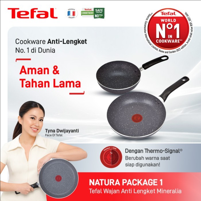 Tefal Cookware Set Wajan 2PCS Series Natura D / Pan Anti LengketFS