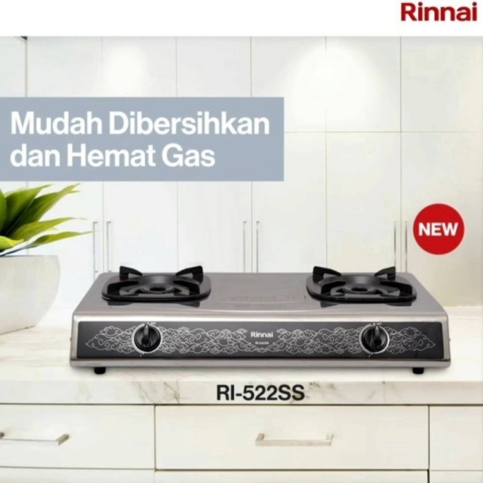 Kompor Rinnai RI 522SS Kompor Rinnai 2 tungku Stainless RI 522 SS 522