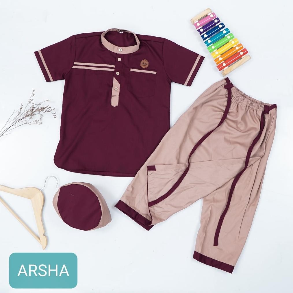 Sarkoci anak toyobo preum/sarung/koko/peci anak usia 0-6 tahun