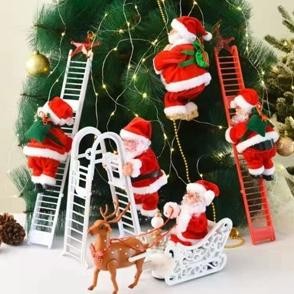 Santa Claus, Hadiah Liburan Hadiah Natal, Tali Panjat Tangga untuk memanjat manik -manik dengan musi