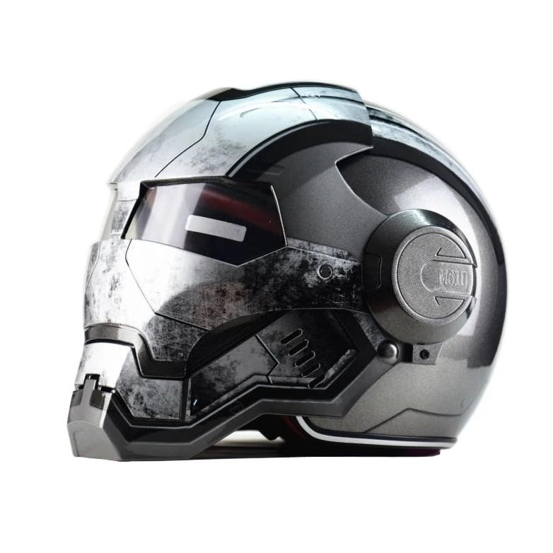 gray masei ironman helmet motorcycle helmet retro half helmet open face helmet 610 abs casque motocr