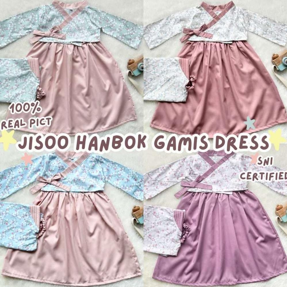 i HANBOK GAS DRESS kimono anak balita perempuan 0-12 bulan 1- 2 tahun dress muslim set