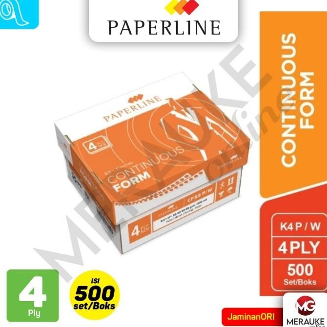 

TERLARIS - Continuous Form Paperline 4 Ply K4 P/W (500 set per Box)