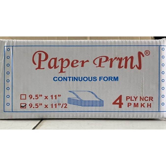 

TERMURAH - Continuous Form / Kertas Komputer Paper Prins 91/2x11 4ply:2 (K4:2)