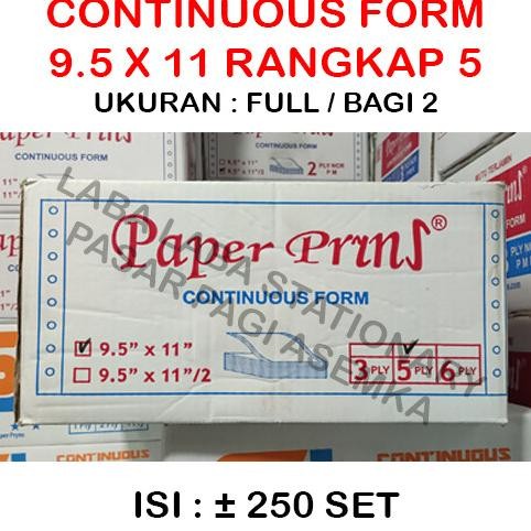 

TERBARU - Continuous Form Merk Paper Print 9.5x11 5 ply