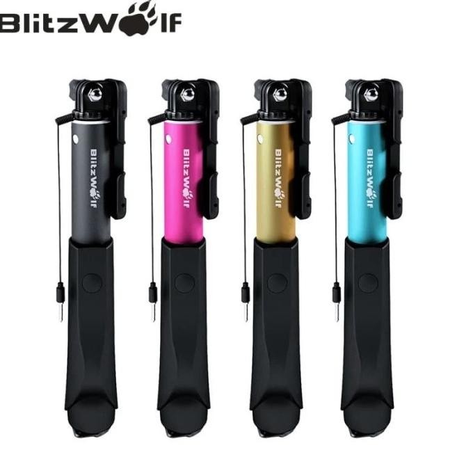 Blitzwolf Bw-Ws1 Monopod Selfie Stick Tongsis Iphone Samsung Gopro  Ready