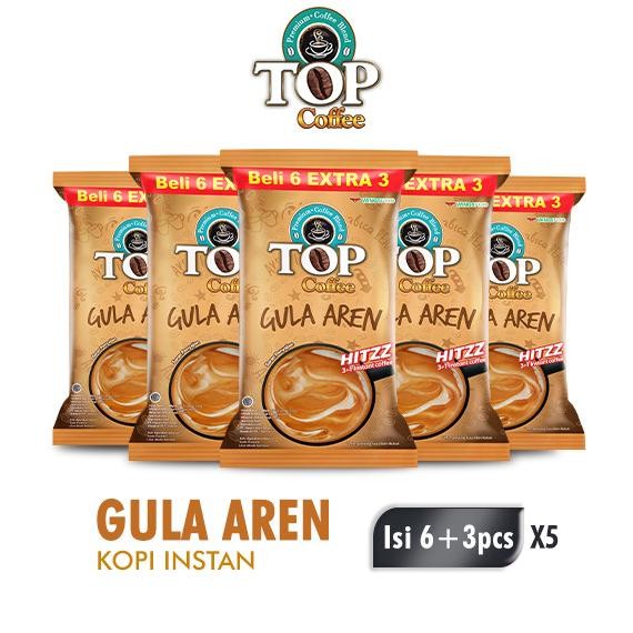 

HOT SALE Top Coffee Kopi Instan Gula Aren 22 gr isi 6 sachet x 5 pack
